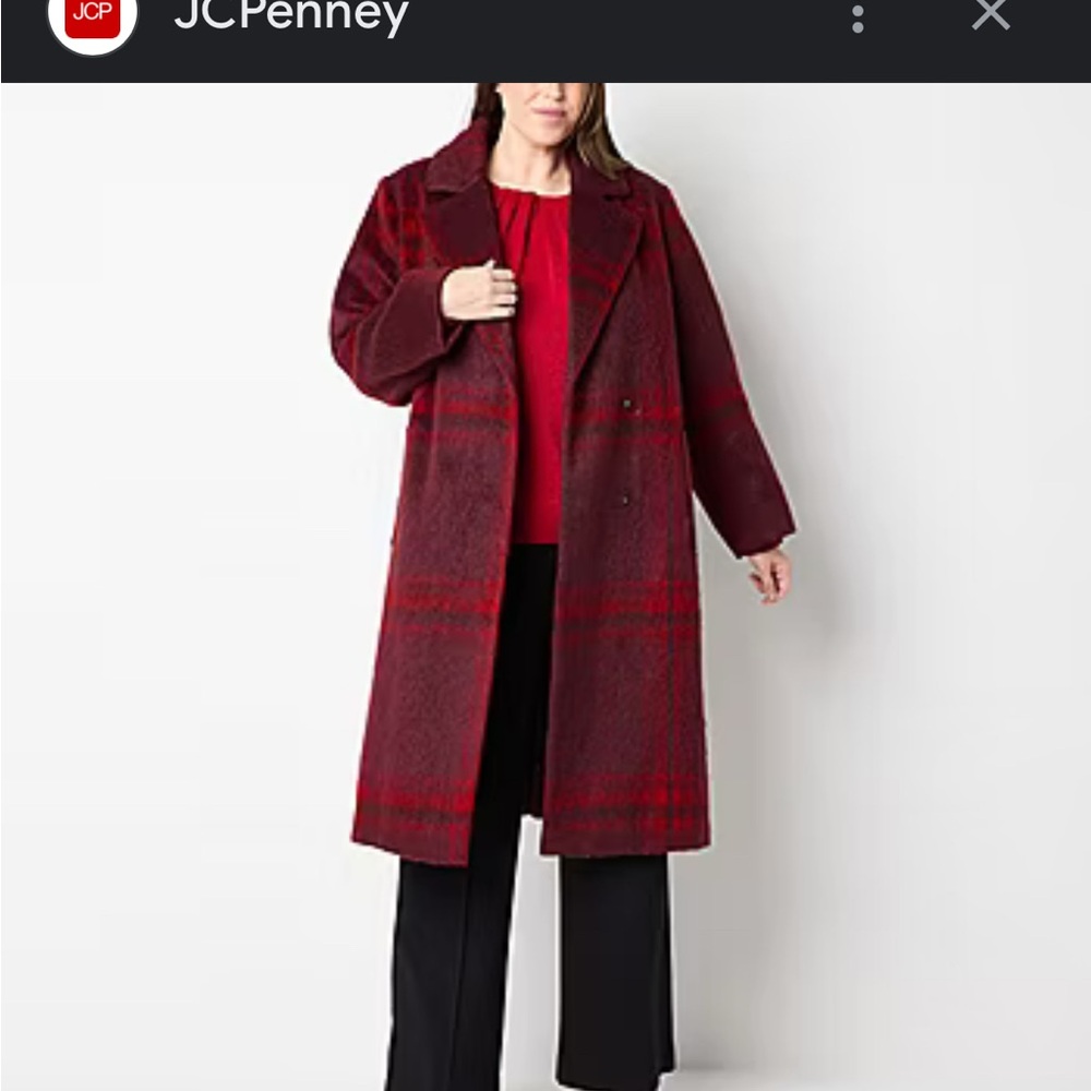 Liz Claiborne Burgundy and Red Women's Coat
